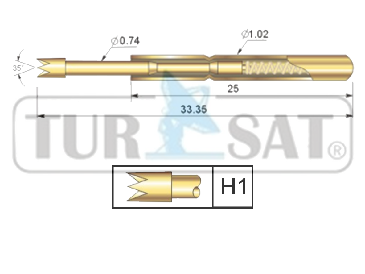 TP102-333-H1 Test Pini
