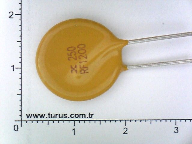 1.2 A 250V  PPTC, PTC Sigorta (RF250-1200)