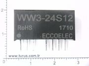 WW3-24S12  (24V ►12V 3 Watt)