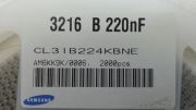 220nF 50V 1206 Kılıf SMD Kondansatör CL31B224KBNE