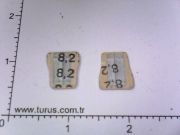 8,2 pF 400V Trapez kondansatör  (50 Ad)