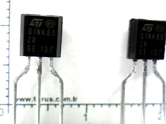 STQ1NK80ZR AP  MOSFET N-CH 800V 300MA TO92-3 (Q1NK80ZR) Q1NK80
